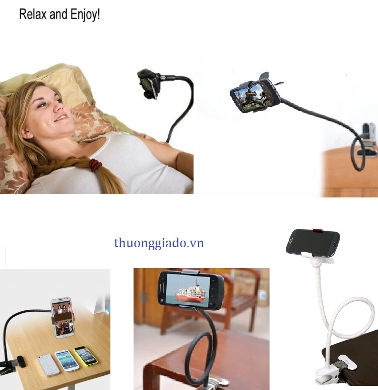 Giá kẹp giữ điện thoại trên bàn,trên giường Galaxy S5,Note 3,Note 4,G850,L55